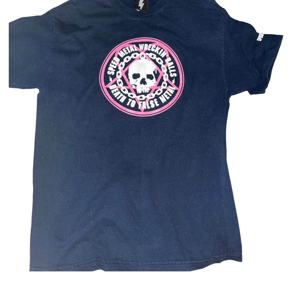 -RARE- Speed Metal Skateboards BAM MARGERA  “Death to False Metal” SHIRT